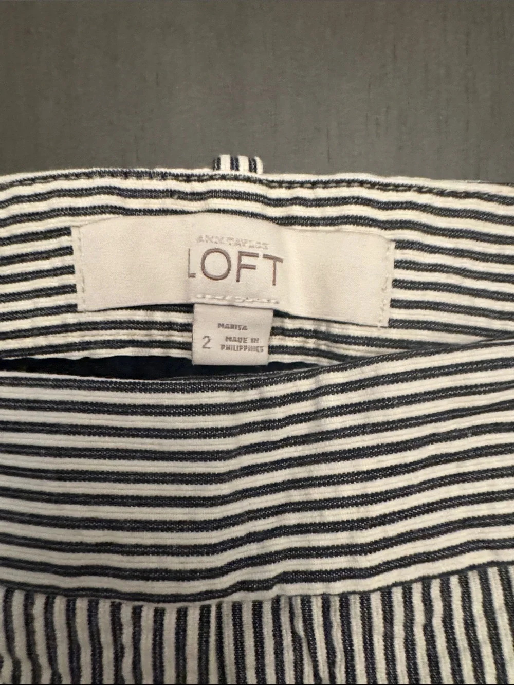 LOFT Black & White Striped Women's Chinos